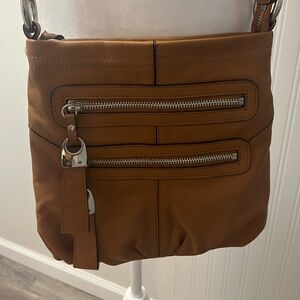 B. Makowsky Tan Leather Handbag